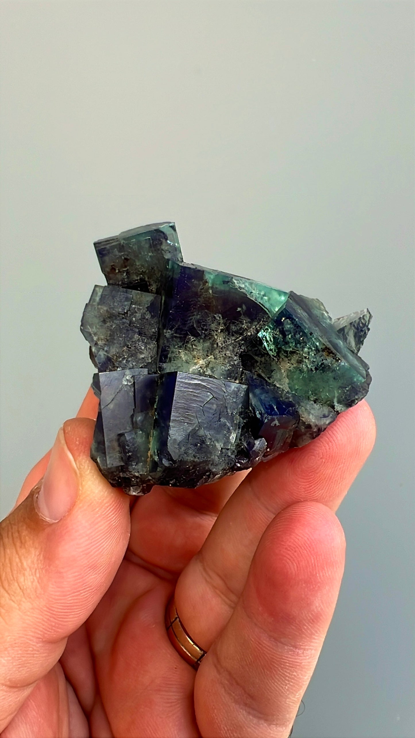 Color Change Green-Purple Fluorite  Crystal Lot