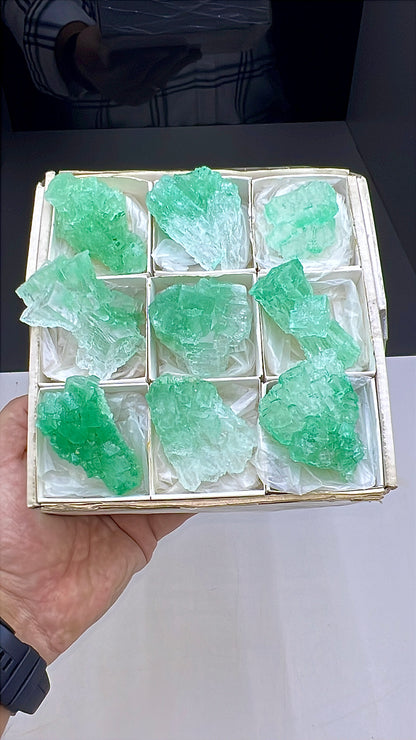 Green Halite Crystal Lot