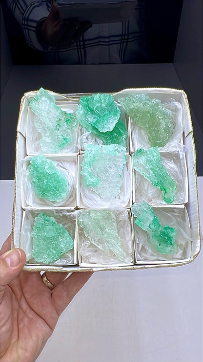 Green Halite Crystal Lot