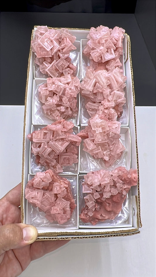 Pink Halite Crystal - 8 Pieces Lot