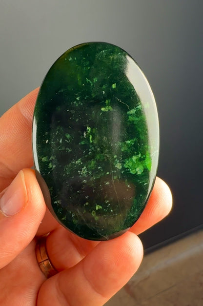 Green Kyanite Crystal Palm Stone