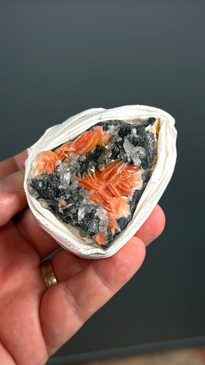 Barite Flowers with Cerussite and Metallic Galena Lot