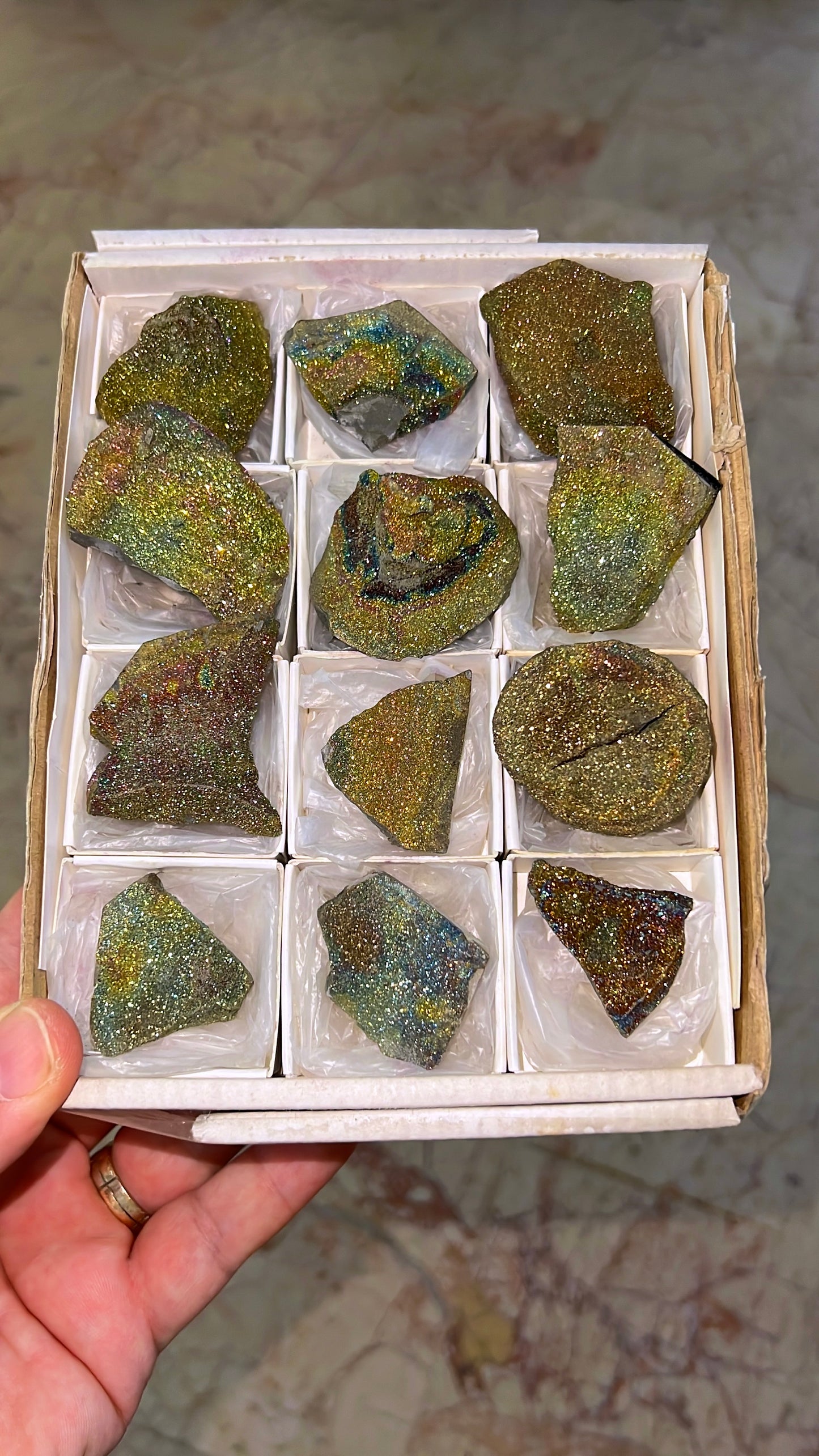 Rainbow Chalcopyrite Crystal Lot