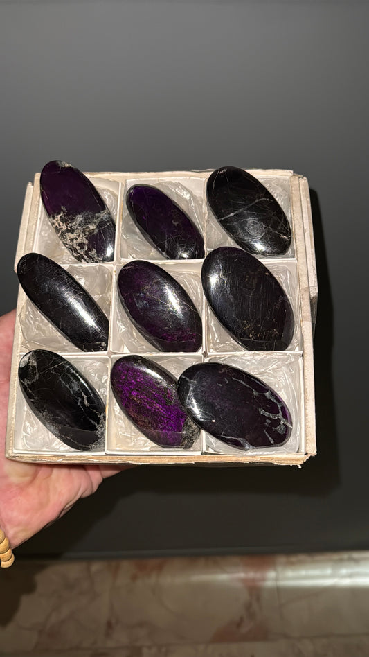 Purpurite Crsytal Palm Stone Lot