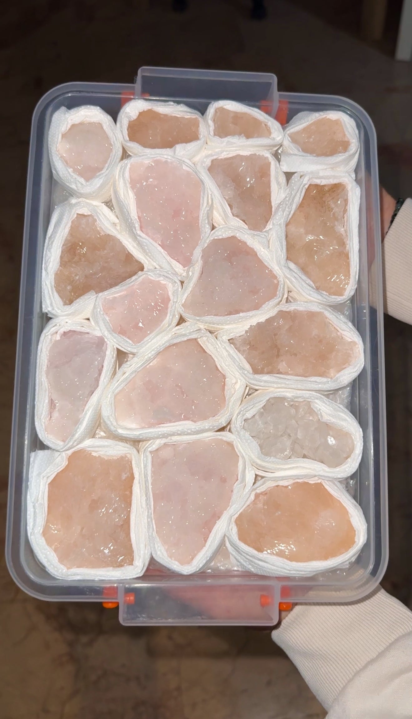 UV Pink Mangano Calcite Crystal Lot