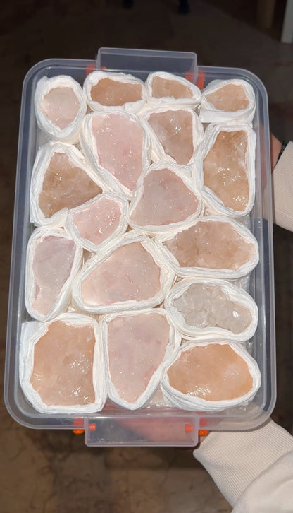 UV Pink Mangano Calcite Crystal Lot