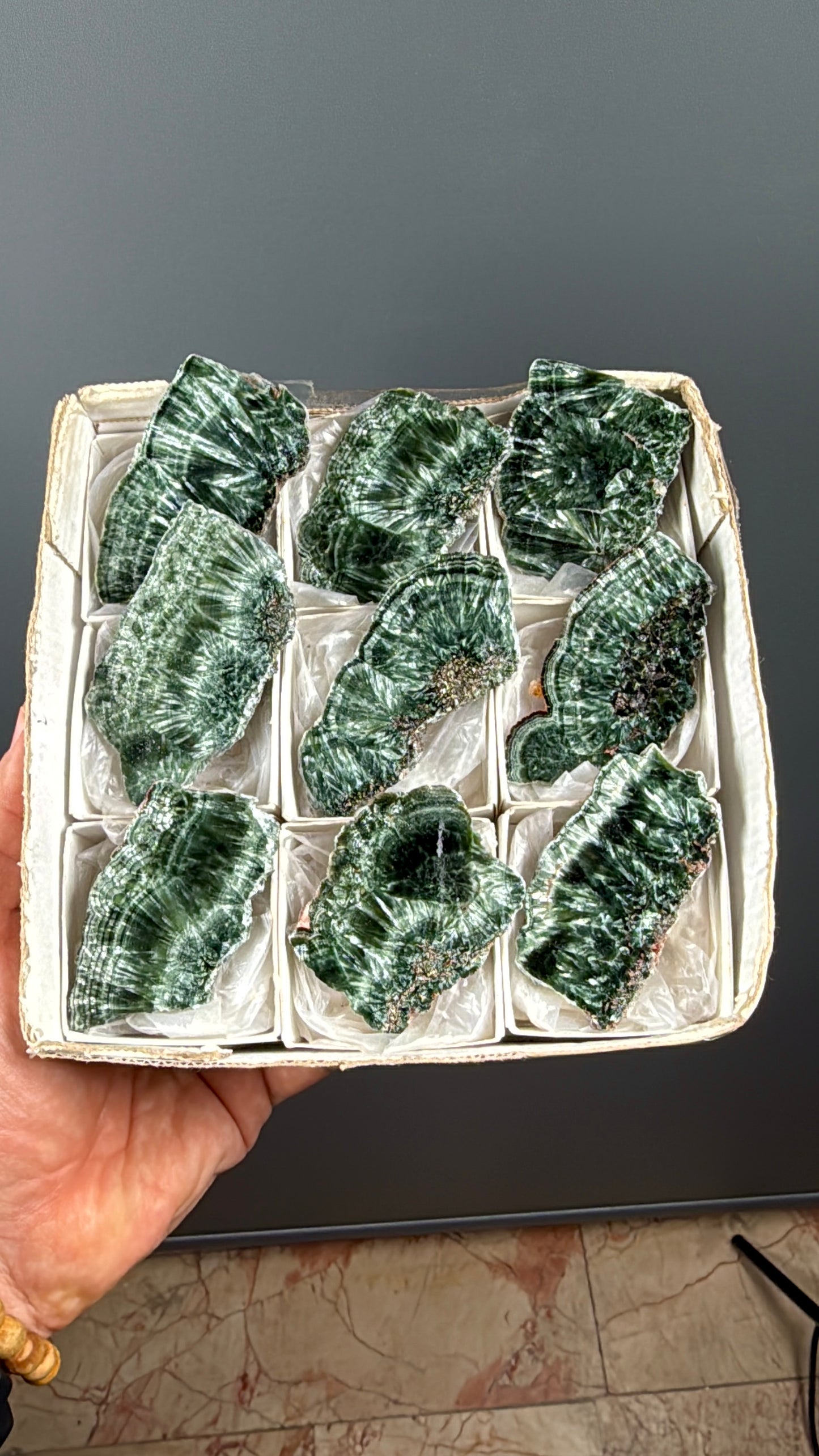 Forest Green Seraphinite Slab Lot