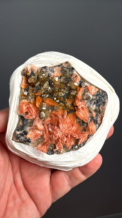 Barite Flowers with Cerussite and Metallic Galena Lot