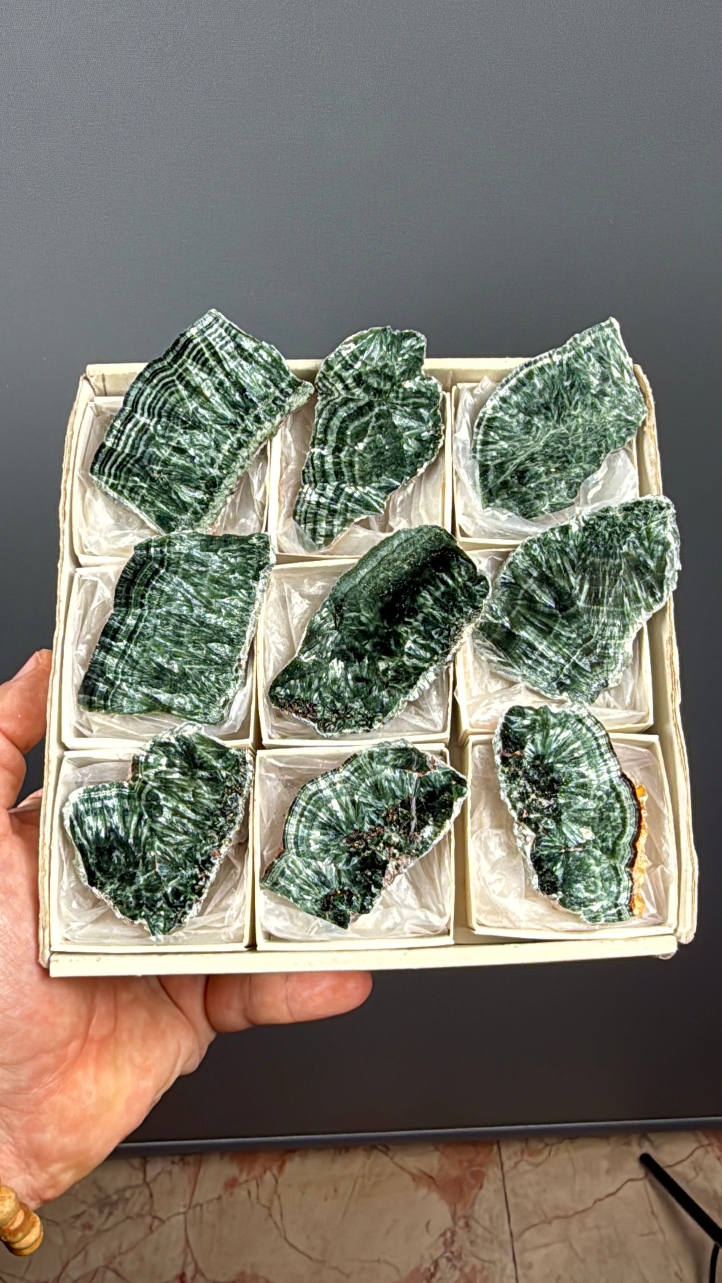 Forest Green Seraphinite Slab Lot