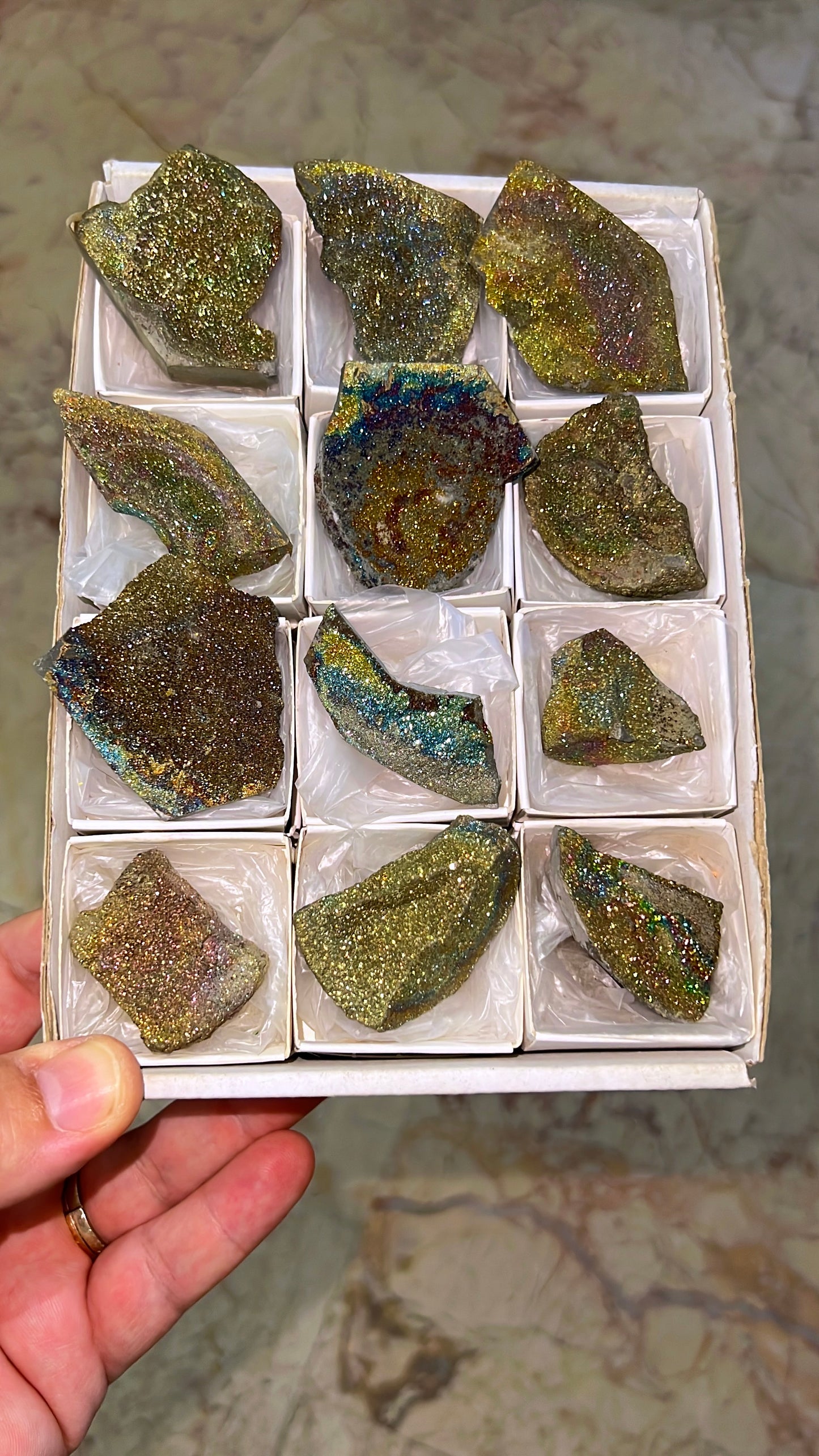 Rainbow Chalcopyrite Crystal Lot