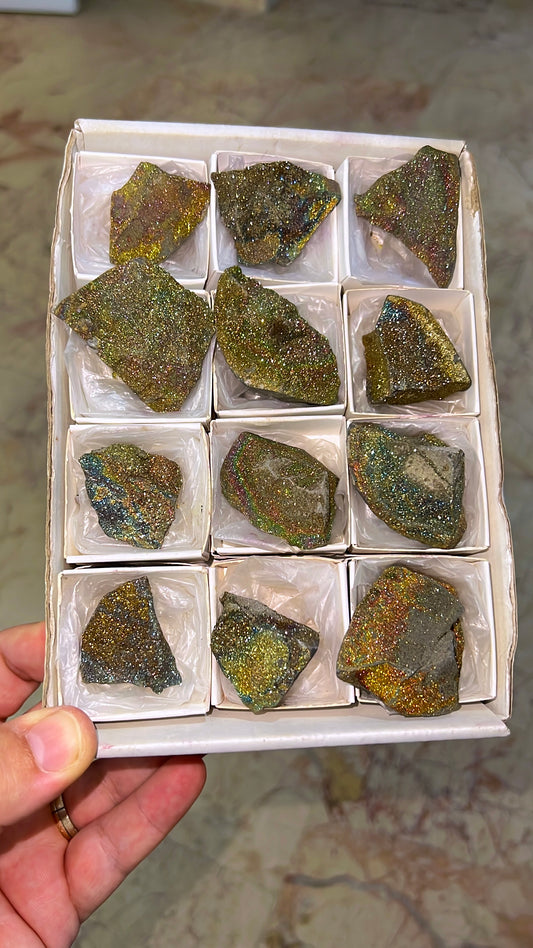 Rainbow Chalcopyrite Crystal Lot