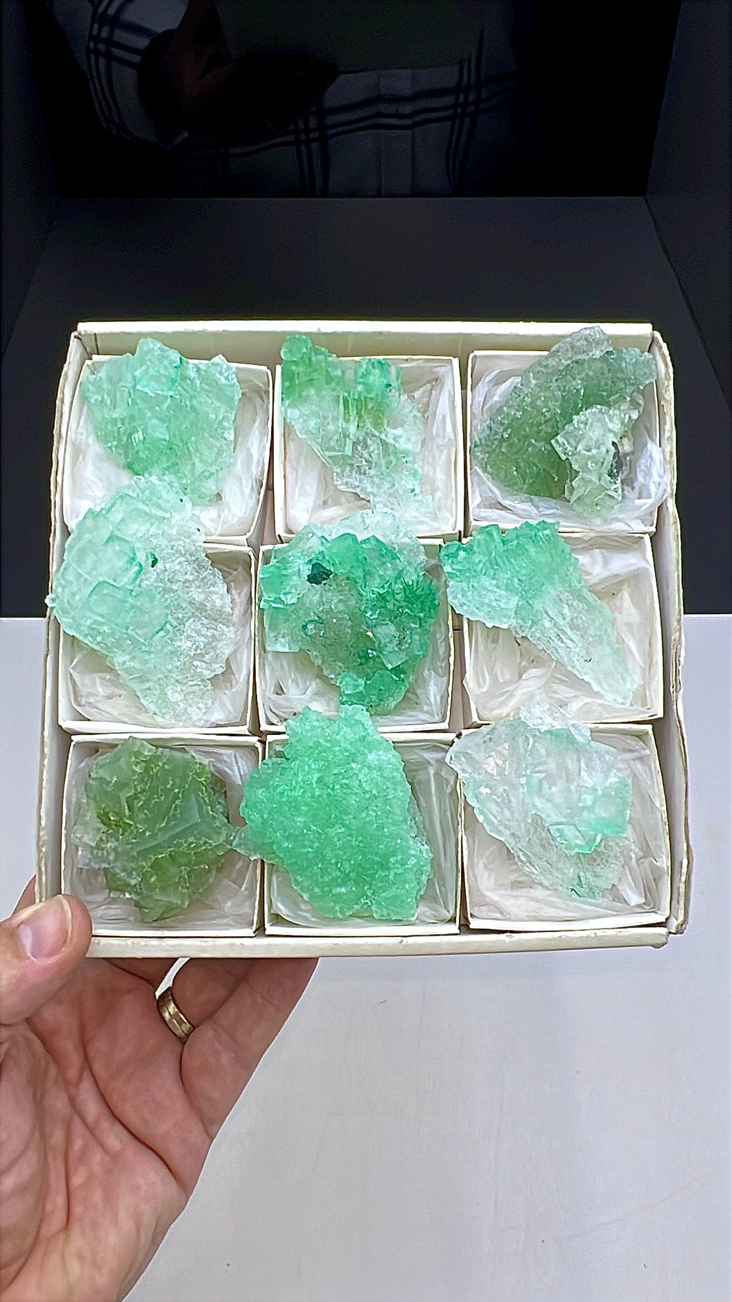 Green Halite Crystal Lot