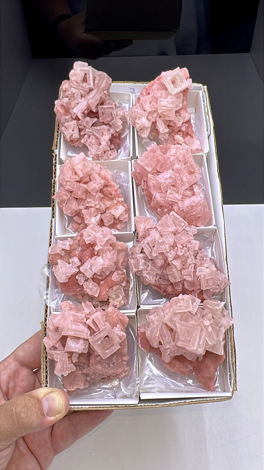 Pink Halite Crystal - 8 Pieces Lot