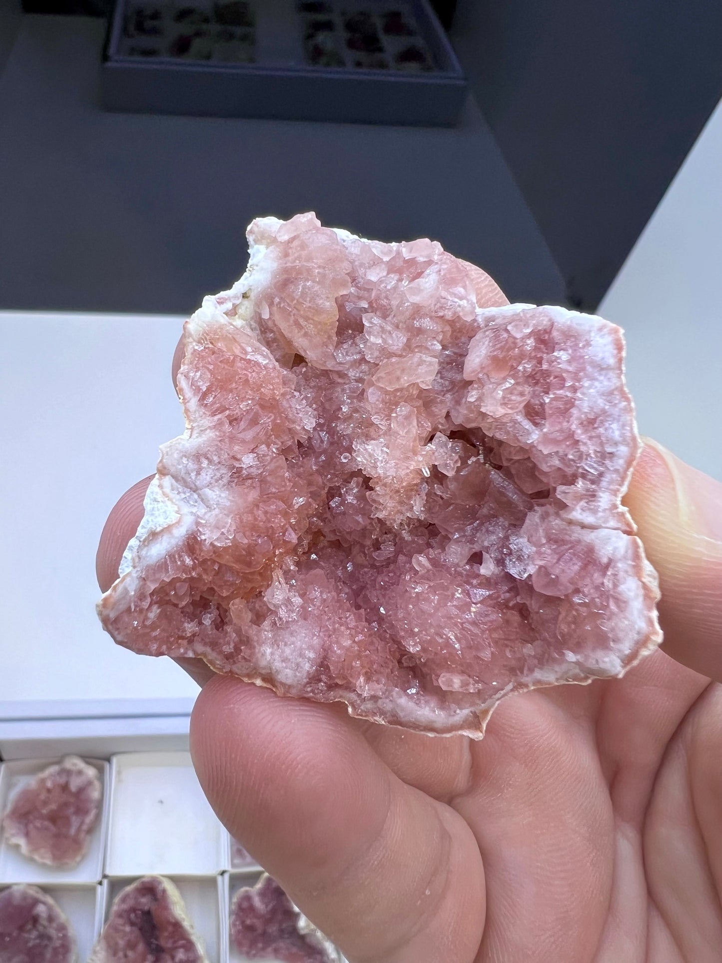 Pink Amethyst Crystal Specimen Lot - 12 Pieces