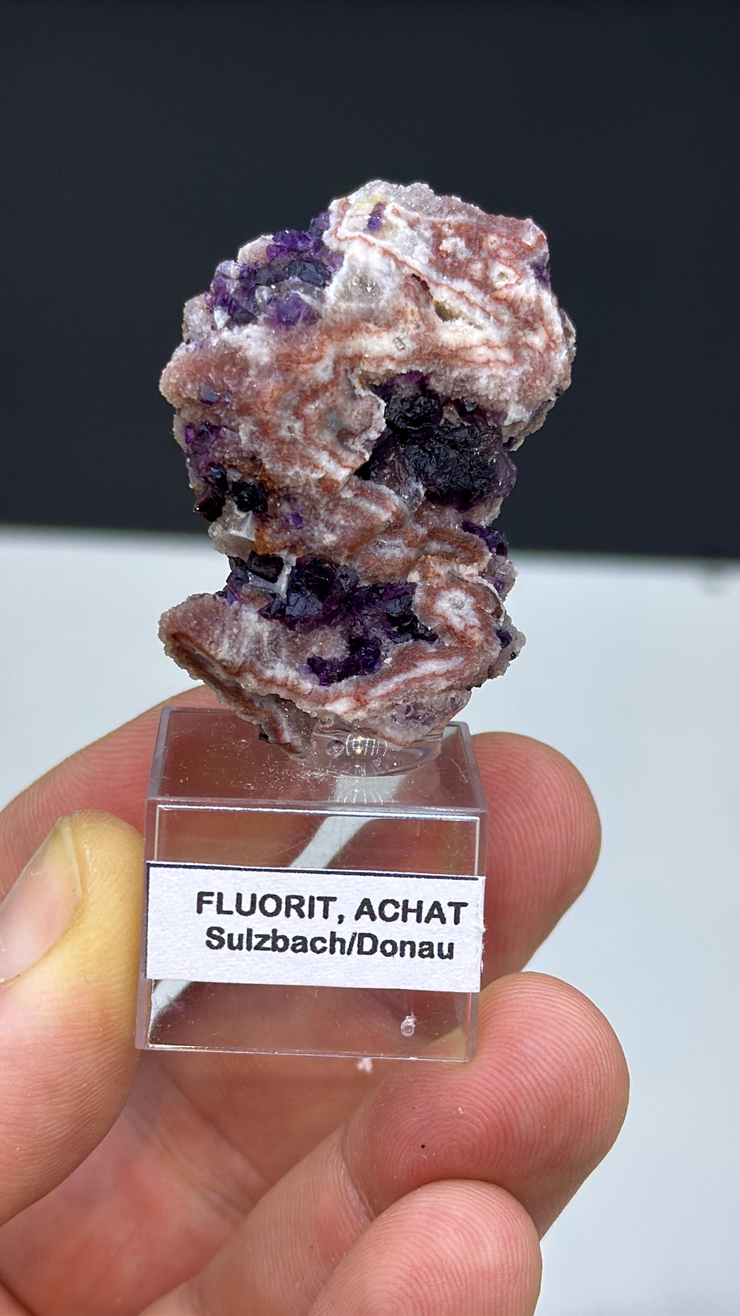 Purple Fluorite with Druzy Chalcedony Lot