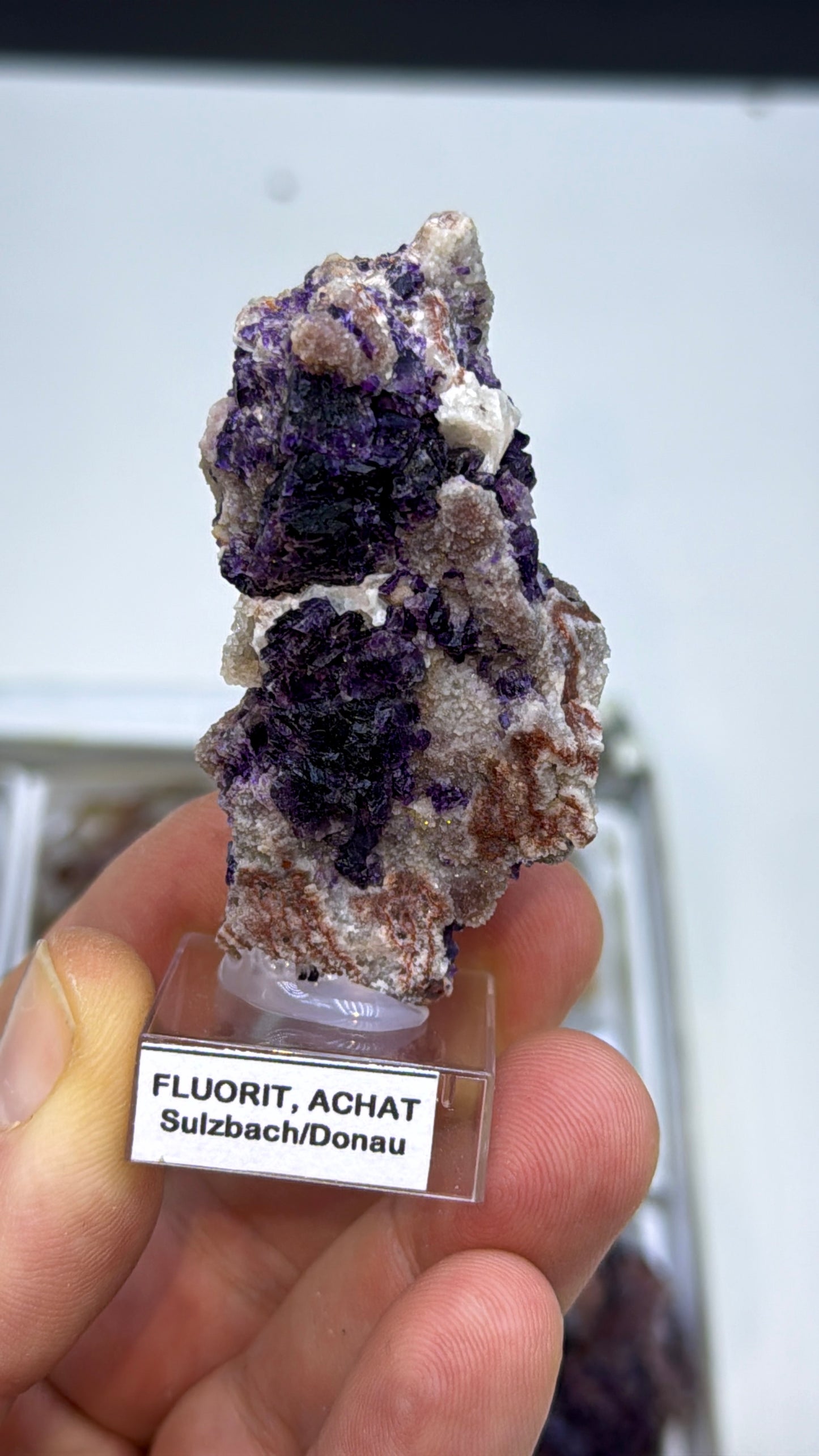 Purple Fluorite with Druzy Chalcedony Lot