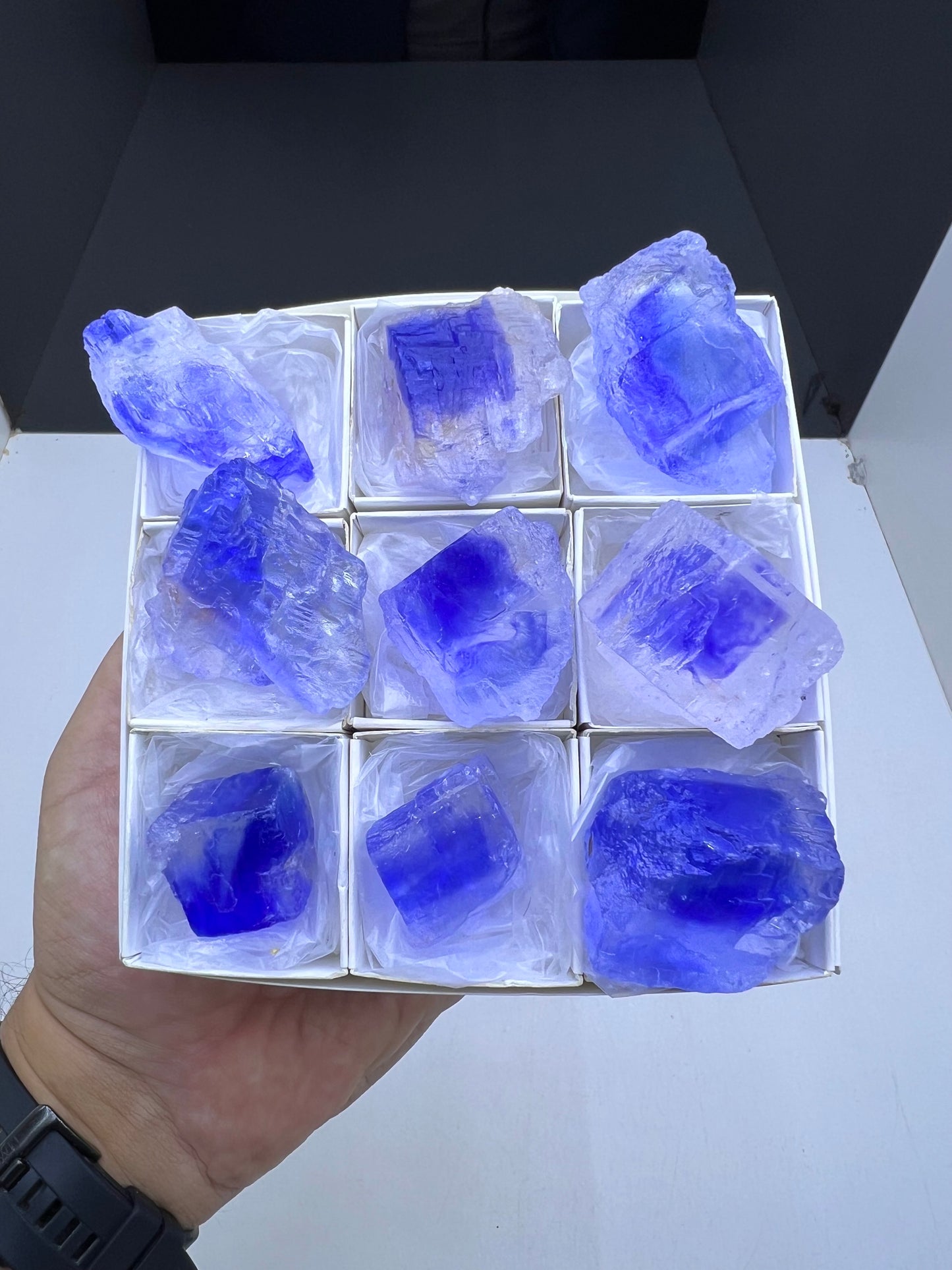 Blue Halite Crystal Lot