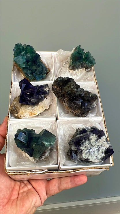 Color Change Green-Purple Fluorite  Crystal Lot