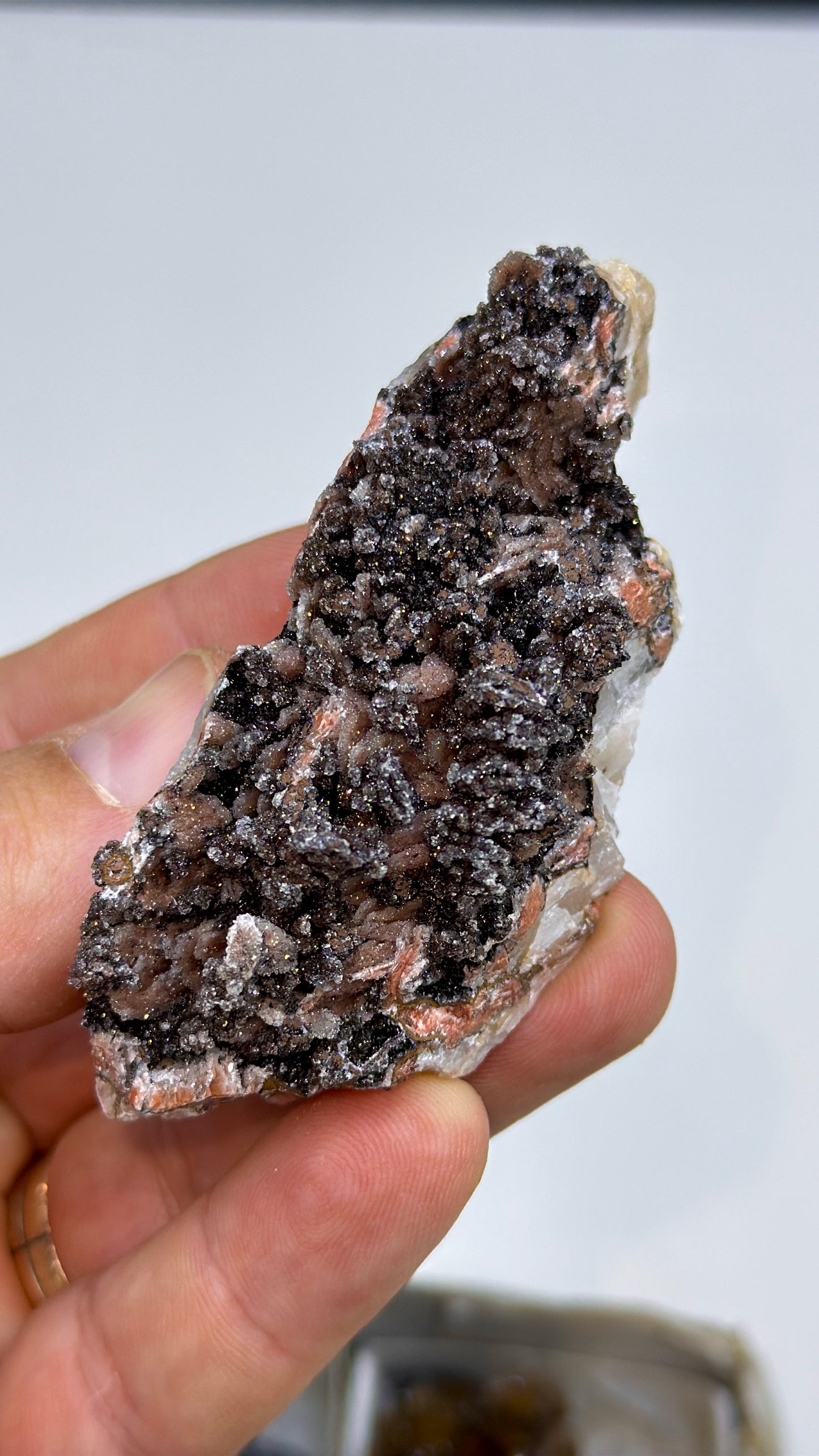 Combination of Quartz, Manganese Oxide, Red Hematite, Limonite and Calcite Mineral Specimen Lot