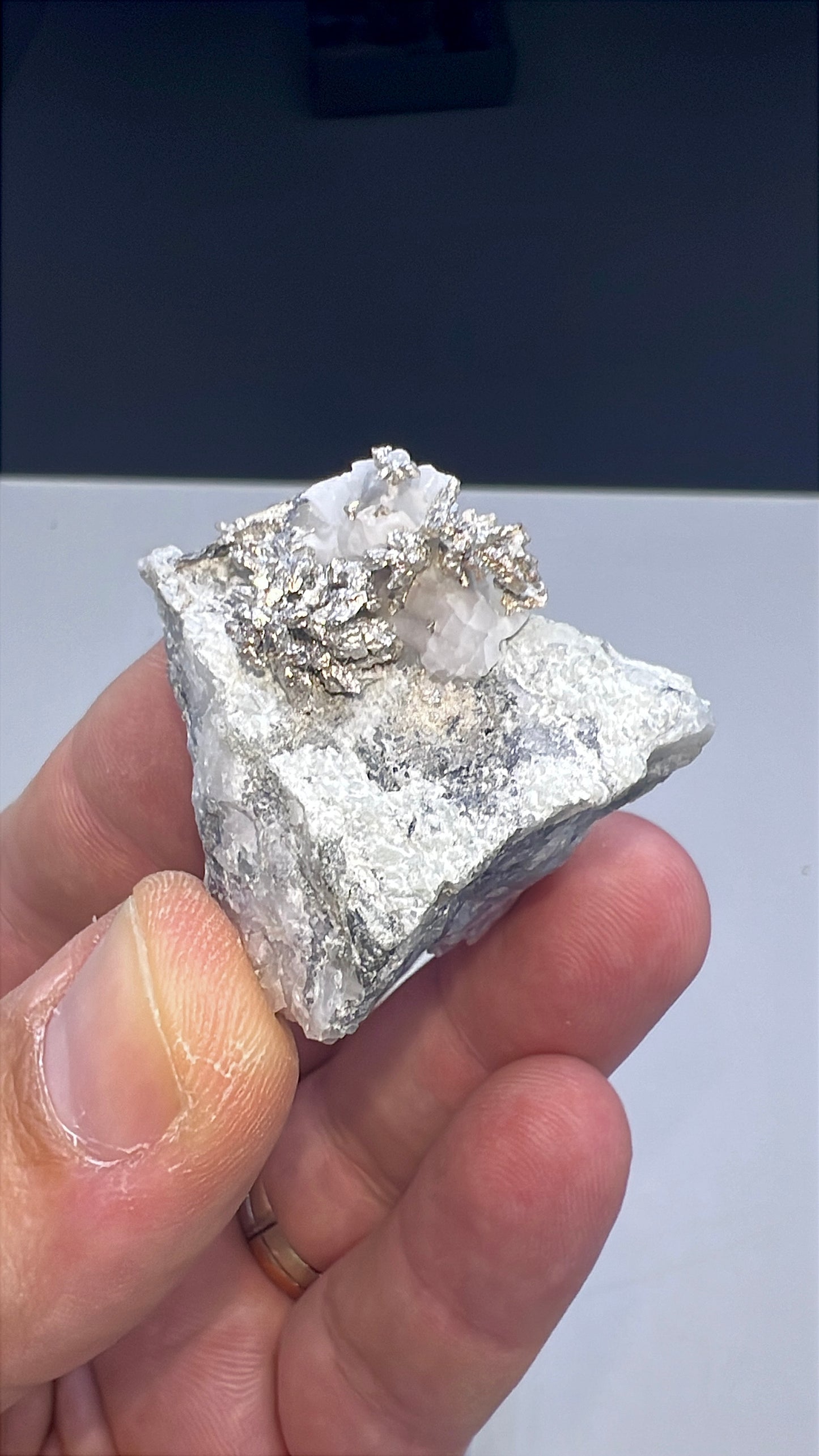 Arborescent Silver with White Calcite Specimen Lot