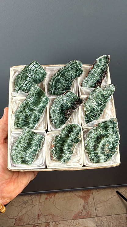 Forest Green Seraphinite Slab Lot