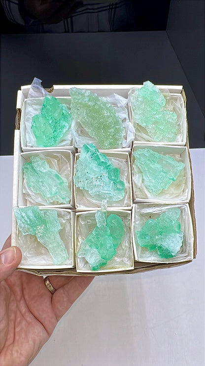 Green Halite Crystal Lot