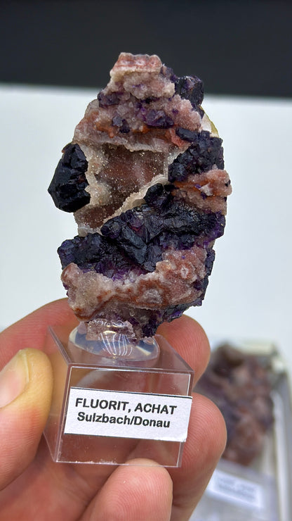 Purple Fluorite with Druzy Chalcedony Lot