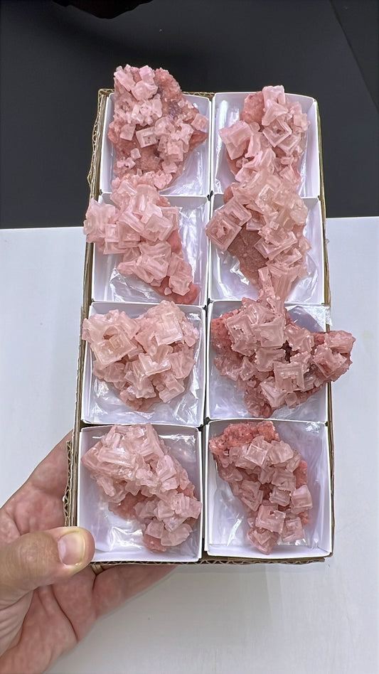 Pink Halite Crystal - 8 Pieces Lot