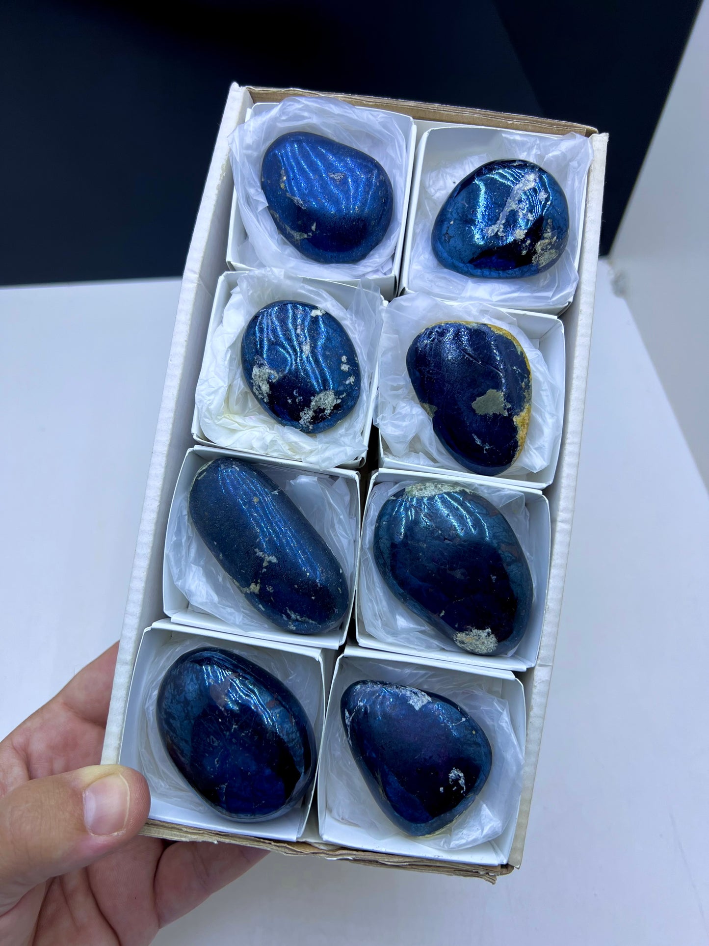 Top Quality Blue Purple Covellite Crystal Lot- 8 Pieces