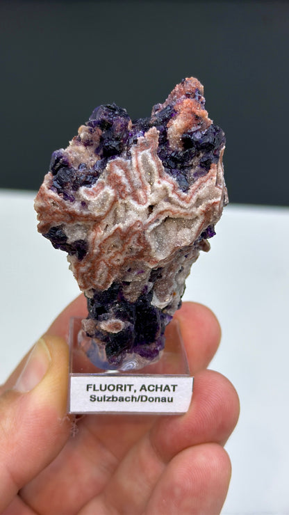 Purple Fluorite with Druzy Chalcedony Lot