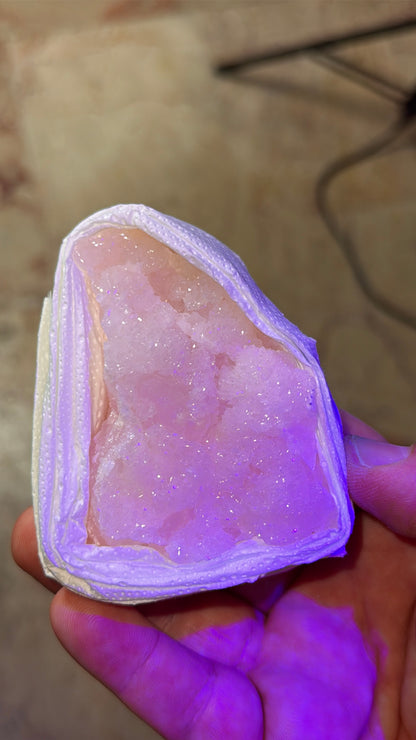 UV Pink Mangano Calcite Crystal Lot