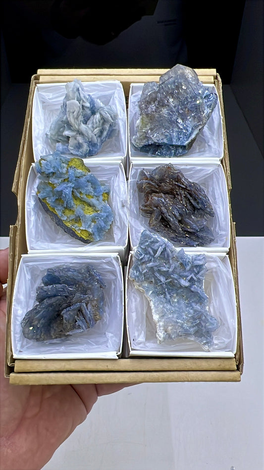 Blue Barite Specimen Lot