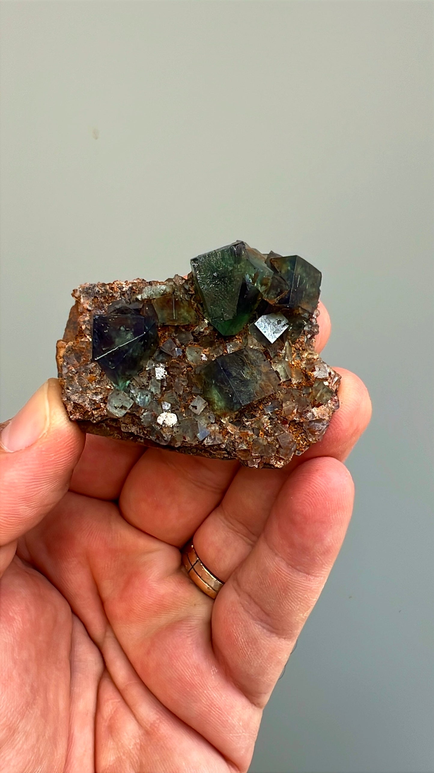 Color Change Green-Purple Fluorite  Crystal Lot