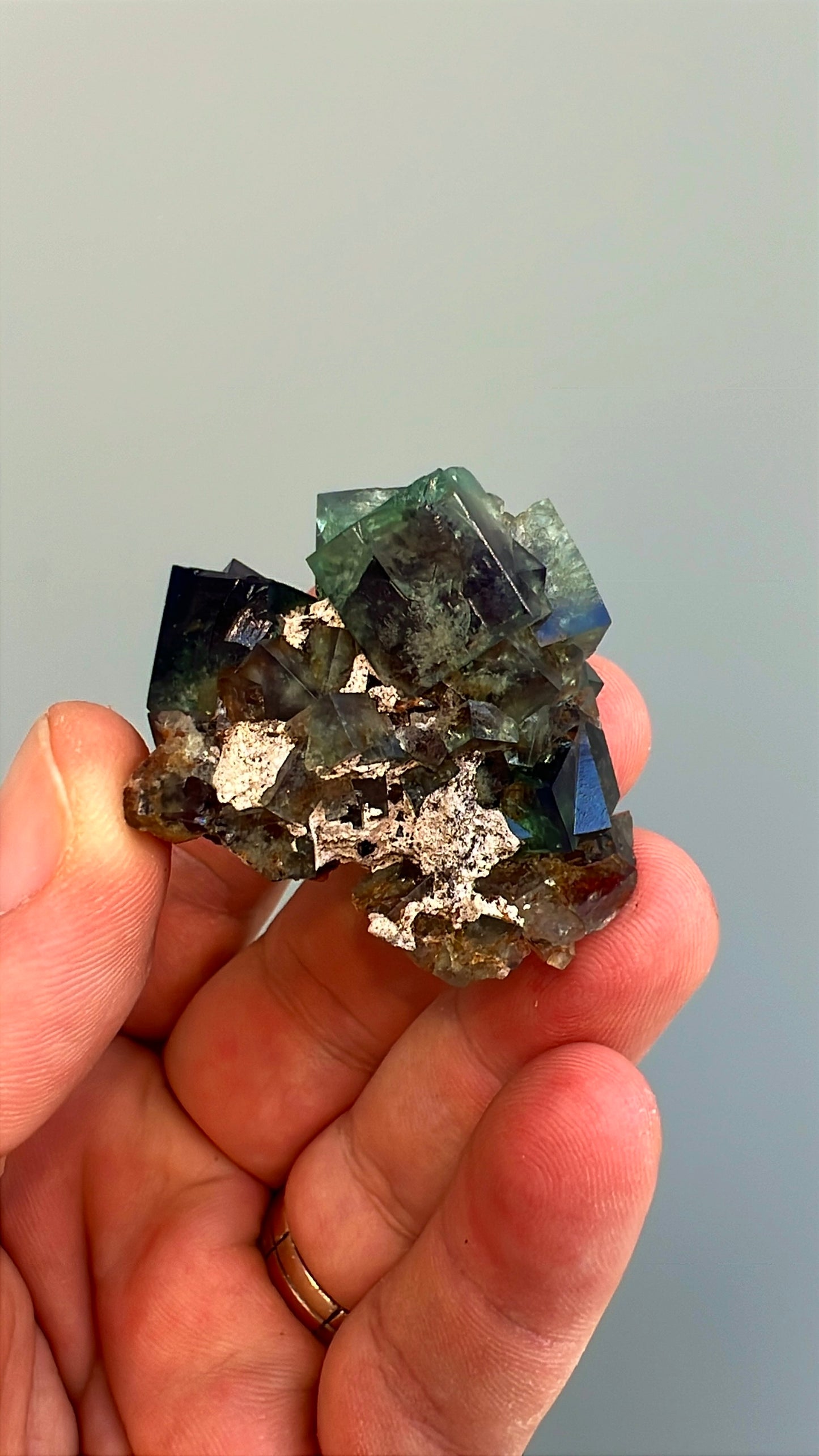 Color Change Green-Purple Fluorite  Crystal Lot