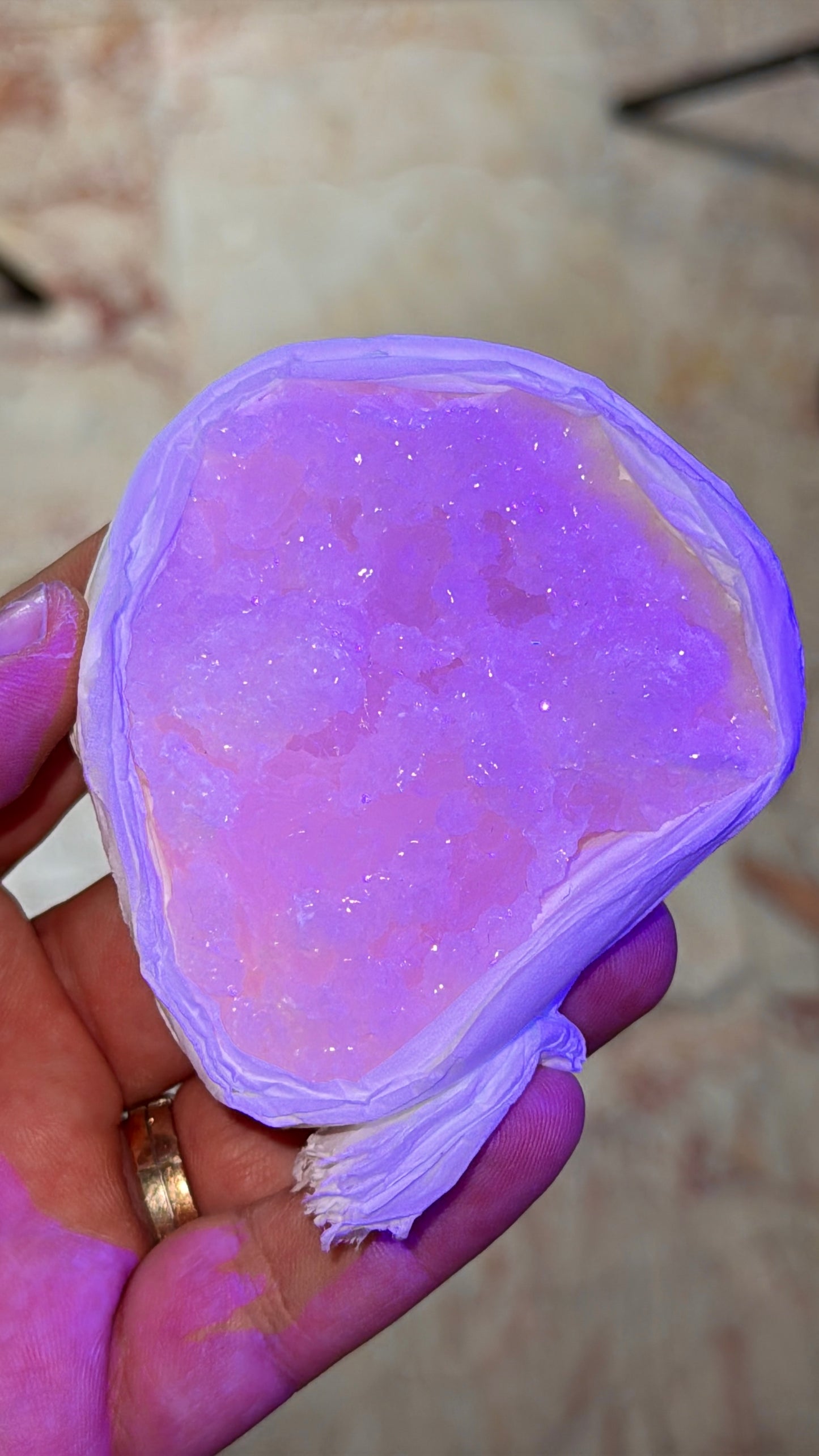 UV Pink Mangano Calcite Crystal Lot