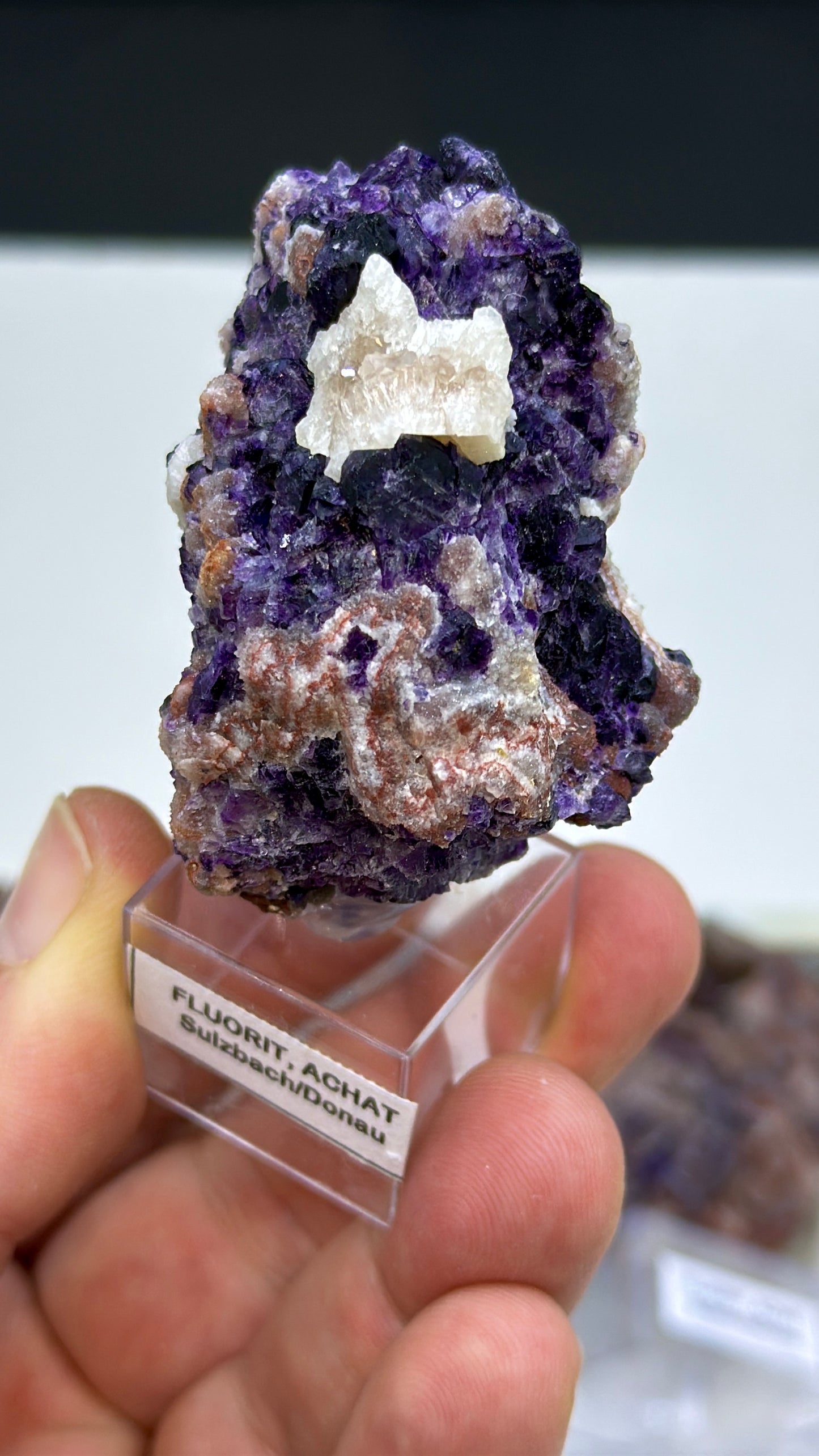 Purple Fluorite with Druzy Chalcedony Lot