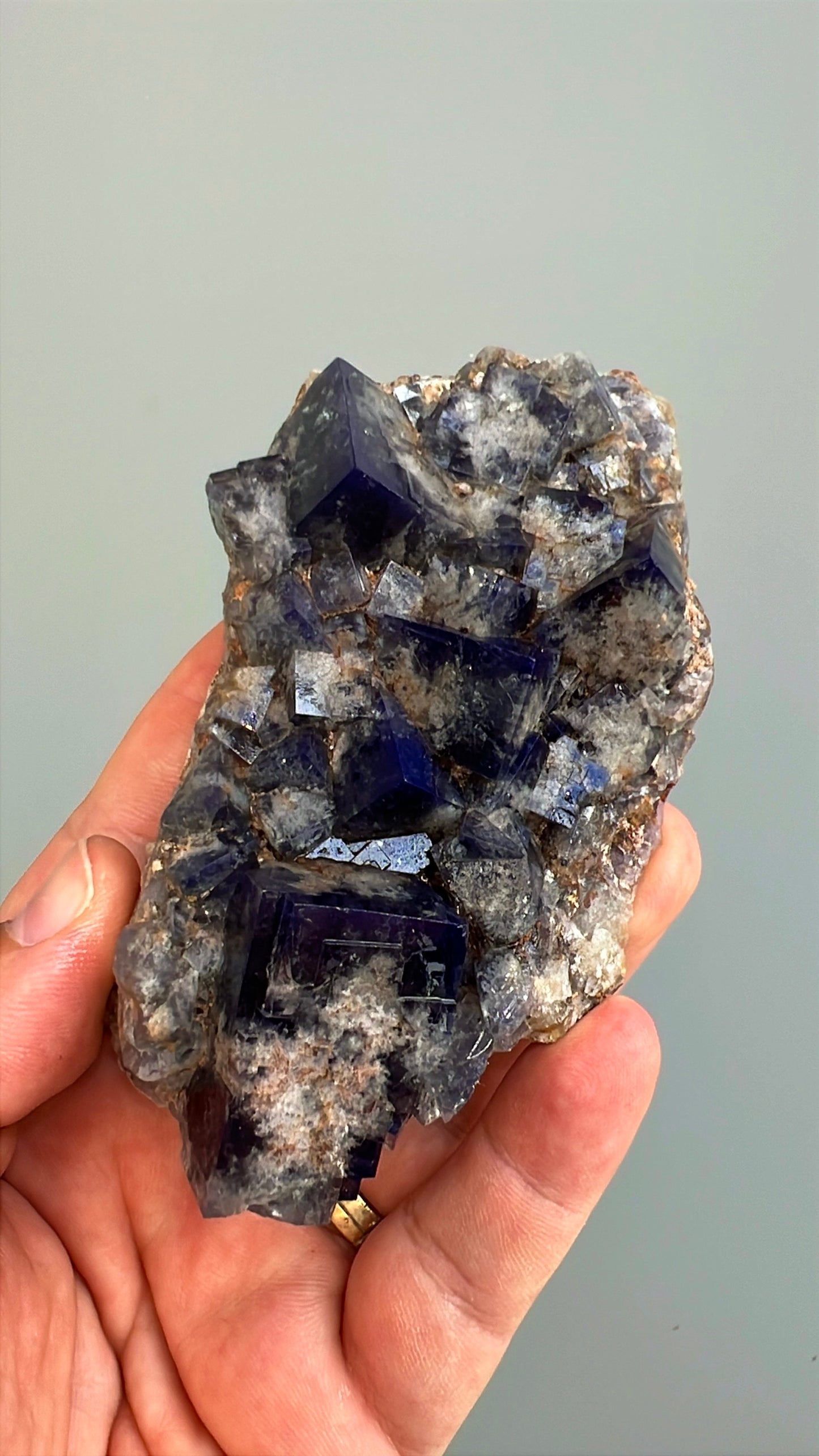 Color Change Green-Purple Fluorite  Crystal