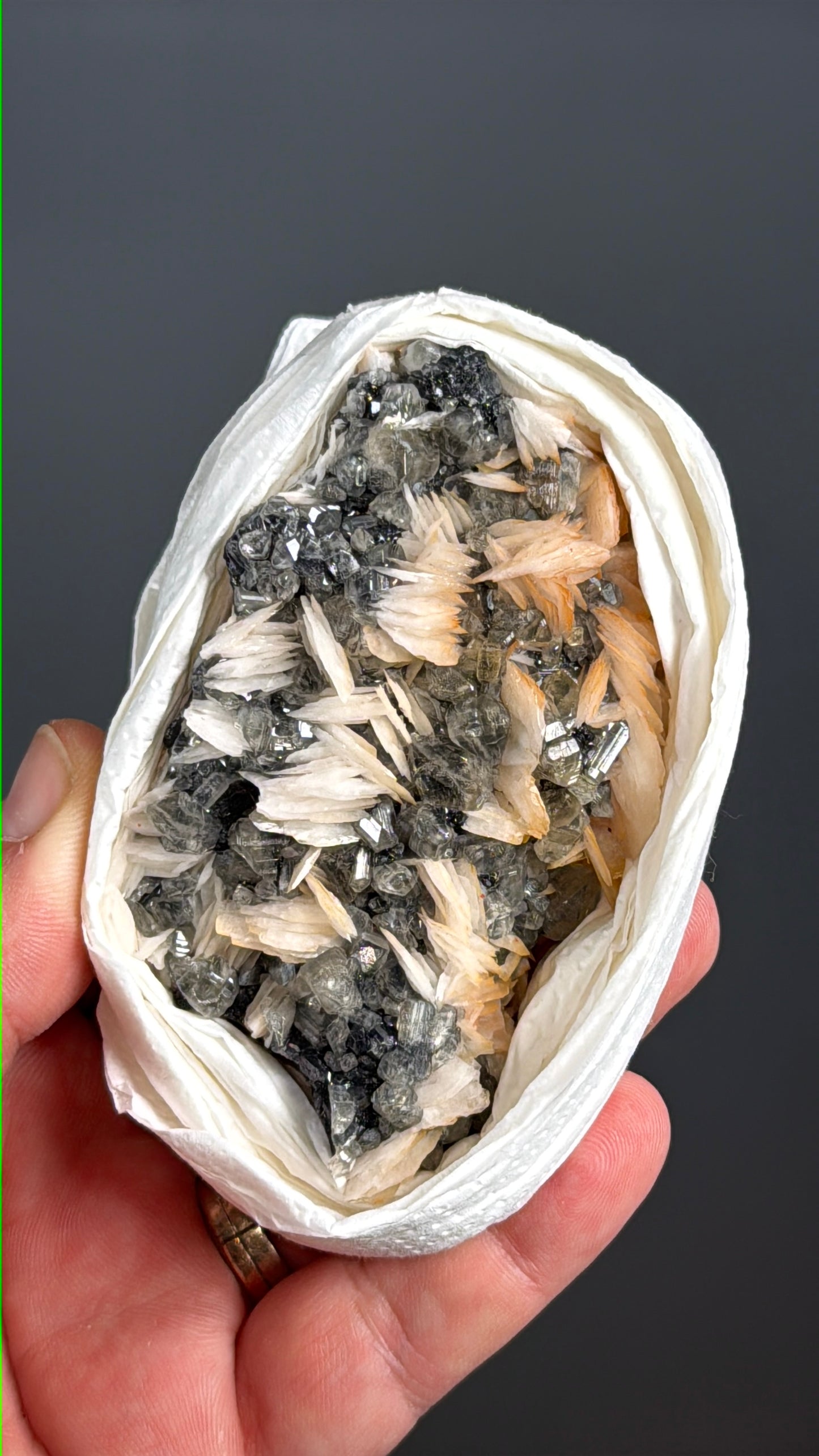 Barite Flowers with Cerussite and Metallic Galena Lot