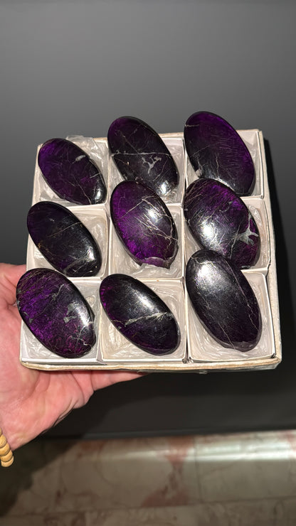 Purpurite Crsytal Palm Stone Lot