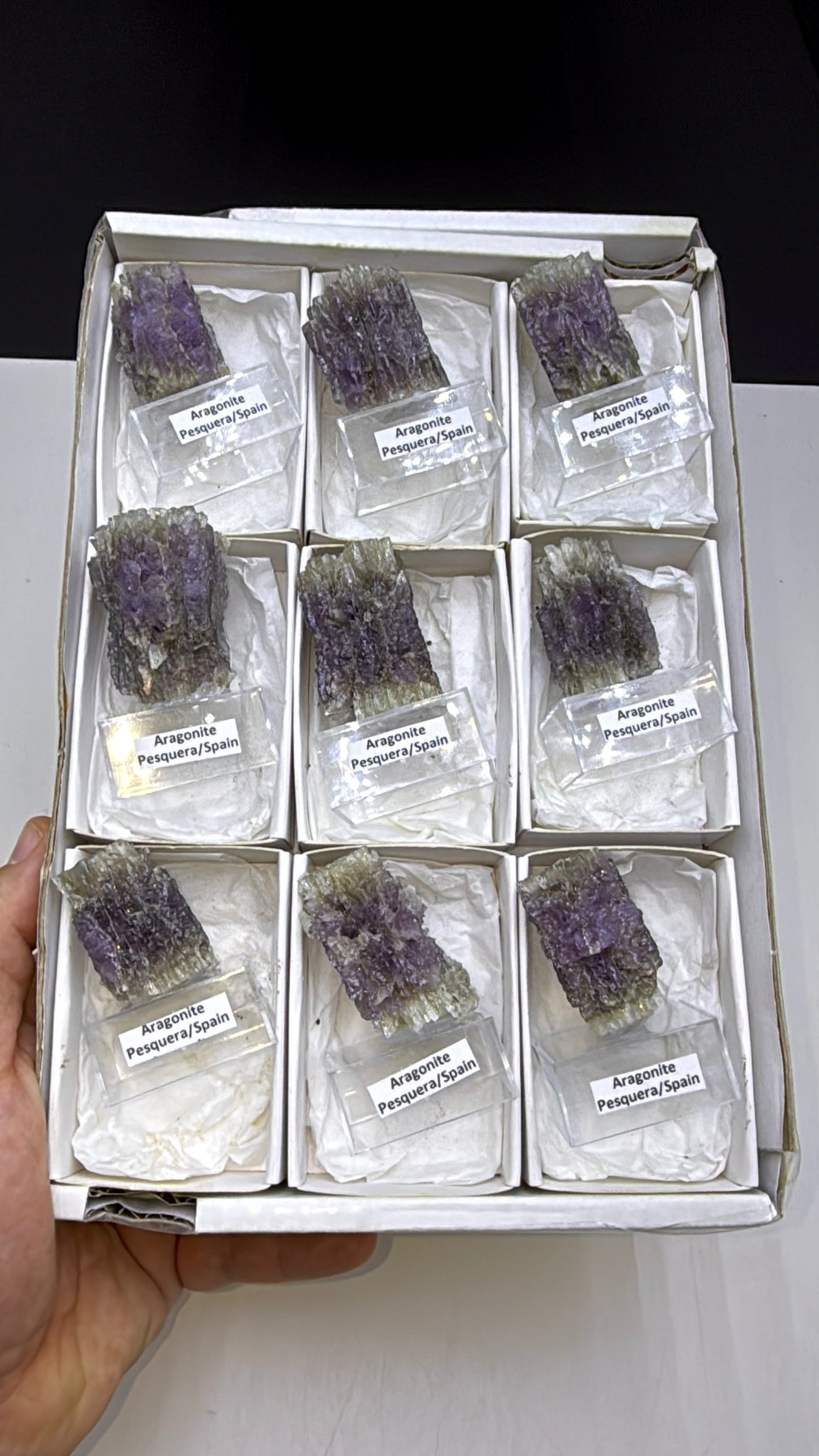 Purple Aragonite Specimen Lot