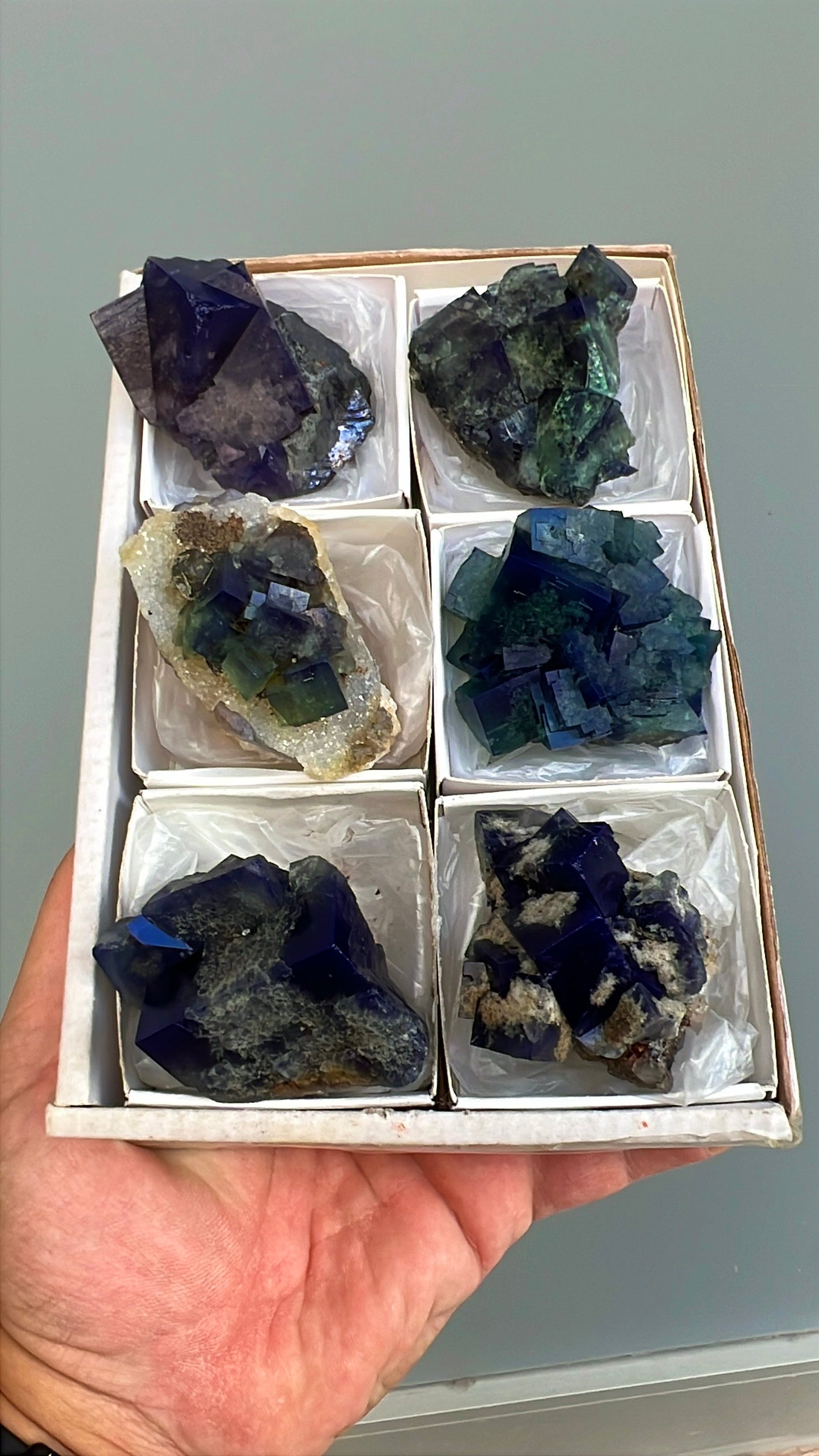 Color Change Green-Purple Fluorite  Crystal Lot