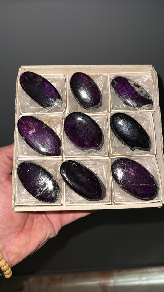 Purpurite Crsytal Palm Stone Lot