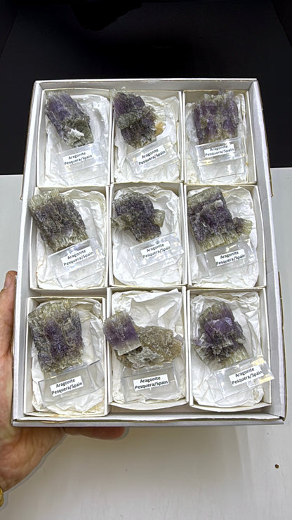 Purple Aragonite Specimen Lot