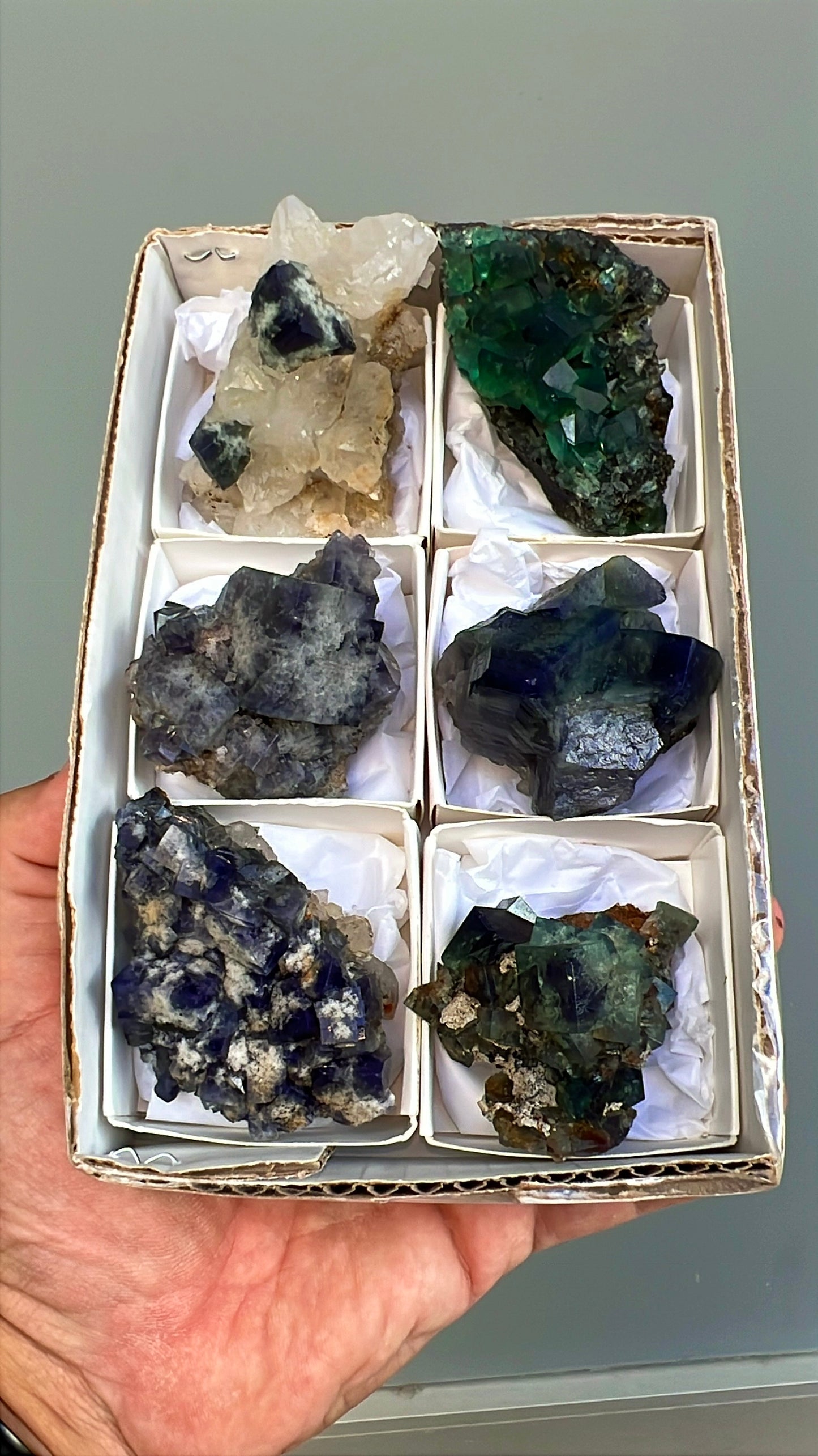 Color Change Green-Purple Fluorite  Crystal Lot