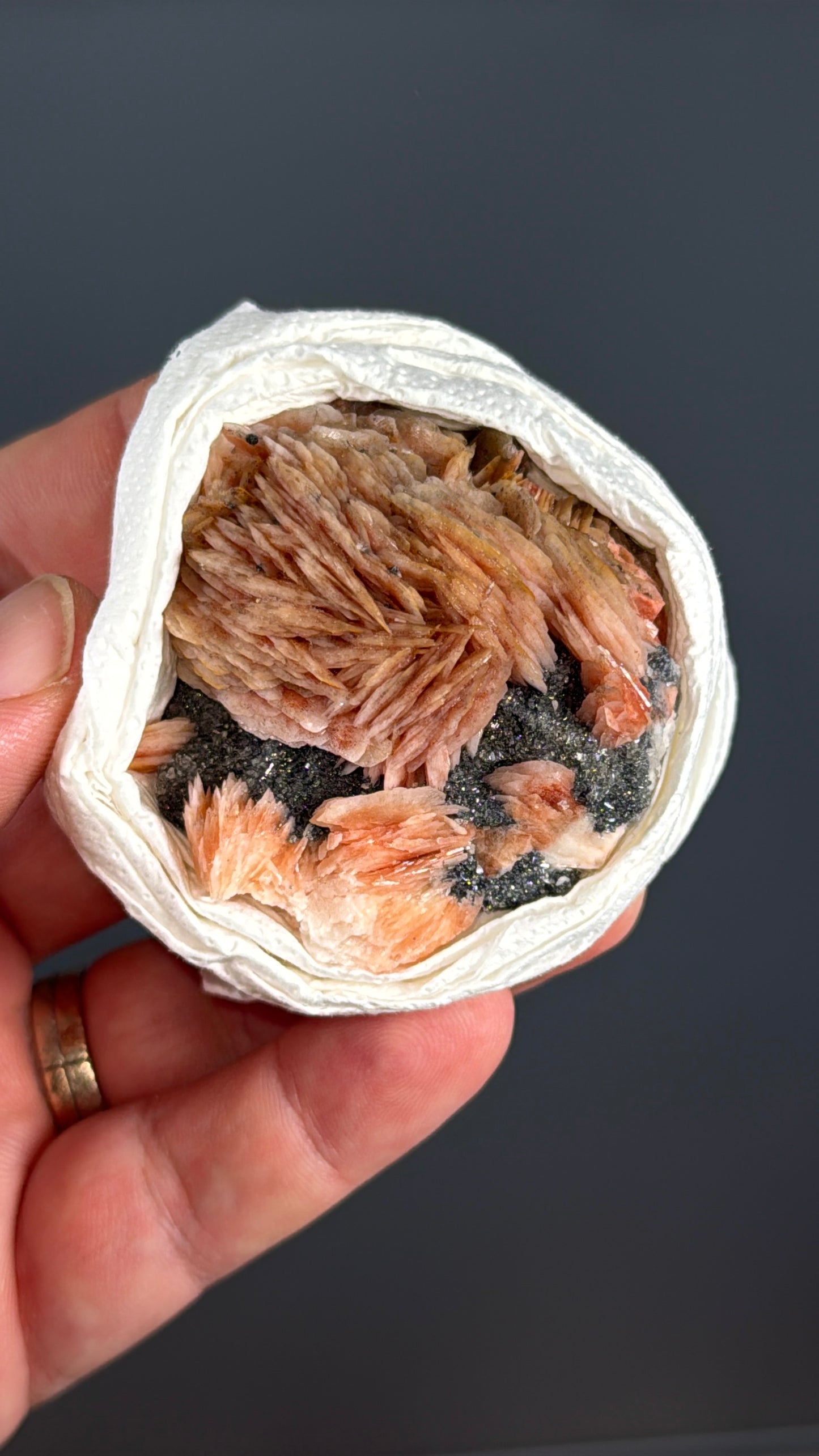 Barite Flowers with Cerussite and Metallic Galena Lot