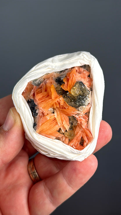 Barite Flowers with Cerussite and Metallic Galena Lot