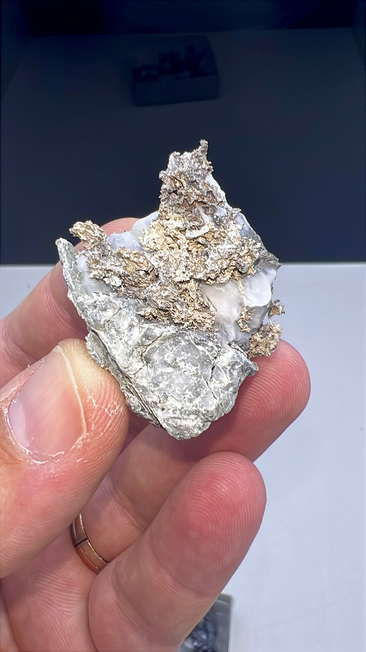 Arborescent Silver with White Calcite Specimen Lot