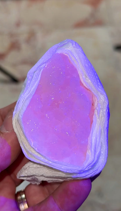 UV Pink Mangano Calcite Crystal Lot