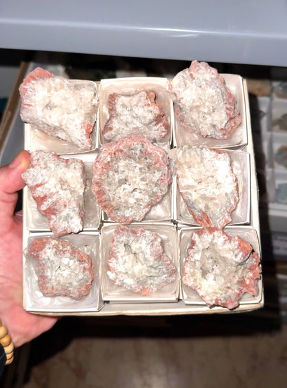 Watermelon Calcite Specimen Lot