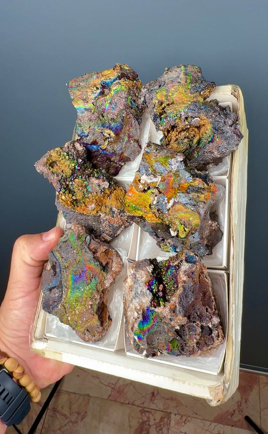 Colorful Goethite with Quartz Specimen Lot